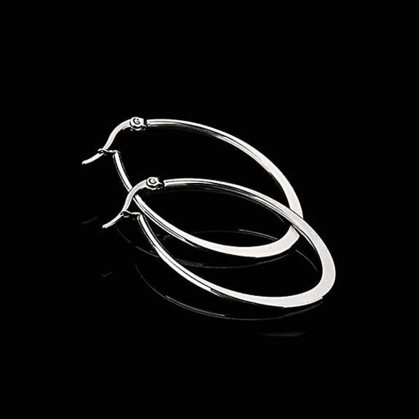 Hoop Örhängen Kirurgiska Titan rostfritt stål Hypoallergena Circle Round Hoop örhängen för kvinnor
