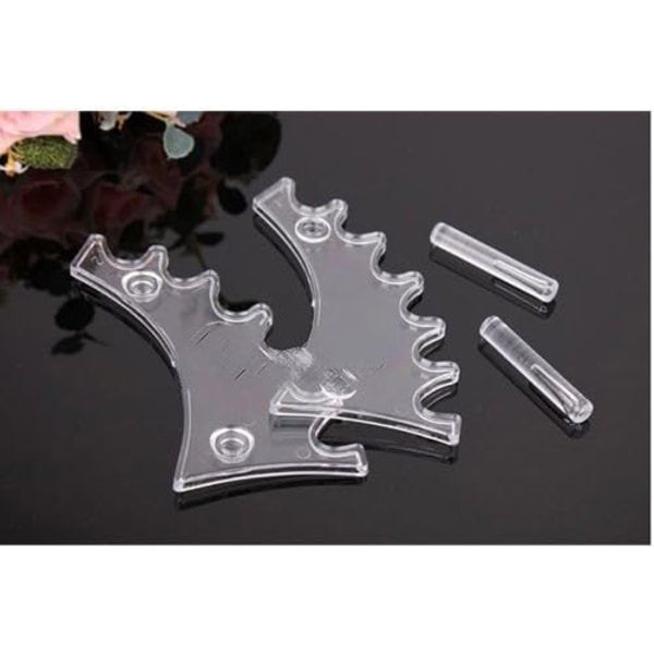 Akryl 6 Slots Pen Display Stativ Plastik Kontor Display Stativ til Blyant Make Up Pensel Clear