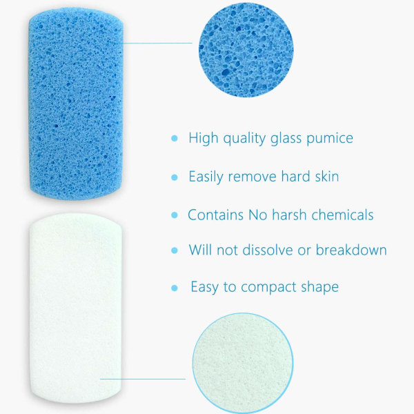 Glaspimpsten för fötter, förhårdnadsborttagare och fotskrubb & Pedikyr Exfoliator Verktyg Pack om 2 och 2 i 1 Fotskrubbare