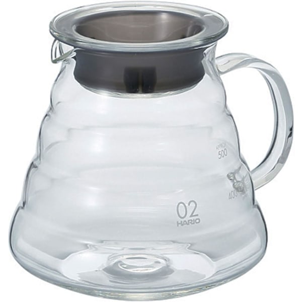 XGS-60TB-EX 600 ml lasinen V60 Range Server, valkoinen Transparent