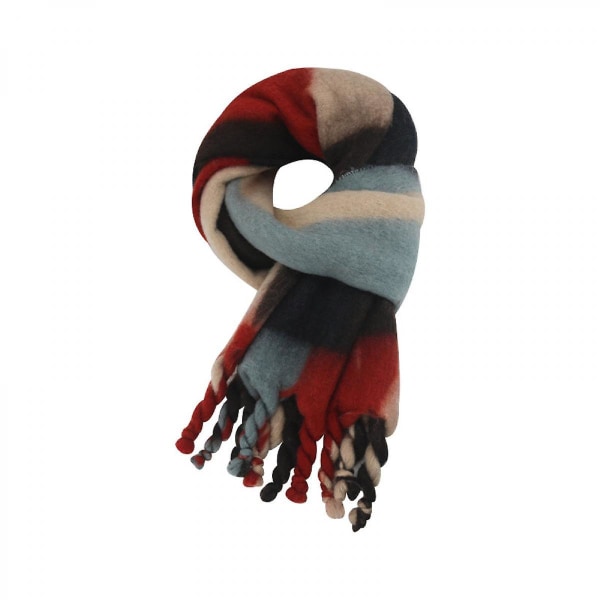 Fall Winter Scarf Cashmere Wool Plaid Scarf Warm Chunky Large Blanket Wrap Shawl Scarves For Women Menred