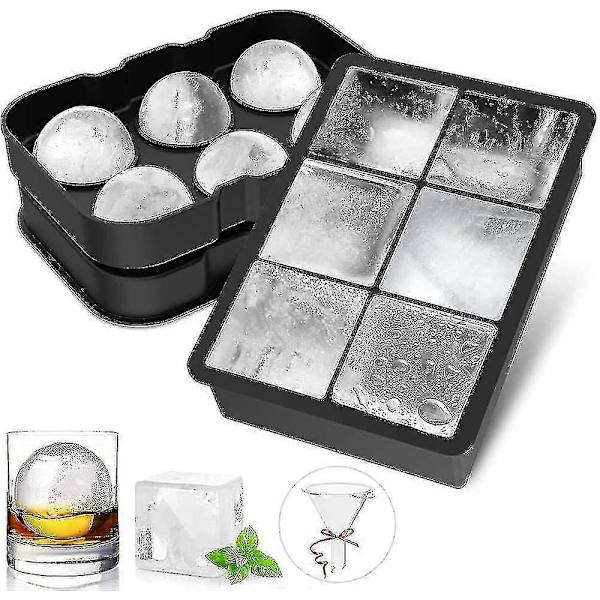 Isterningebakke, Isboldform, 6-rums silikone isterningebakke