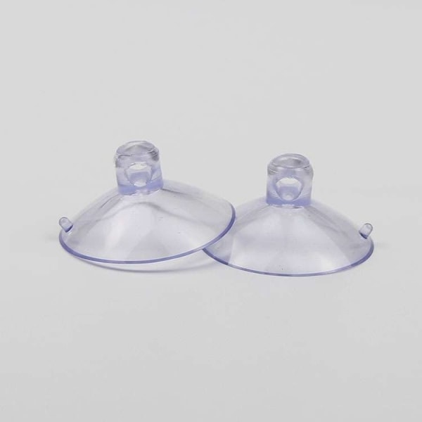 20 små sugekopper laget av transparent plast - 35mm Transparent