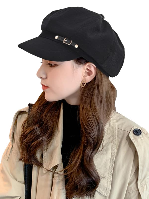 Beret for kvinner, newsboy-caps, klassisk høst/vinterhatt