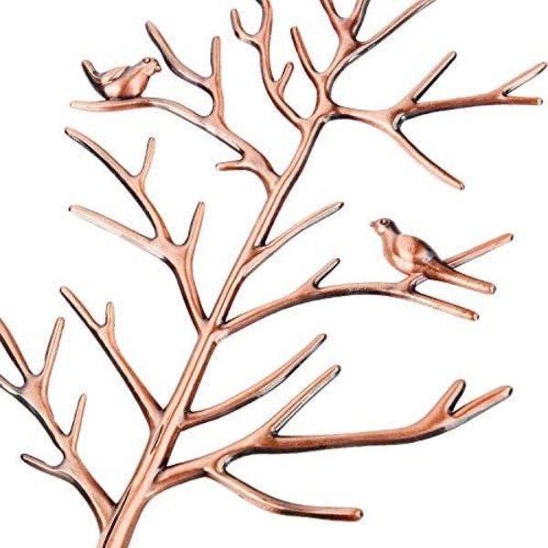 Smyckesställ/hållare - Nytt antikt silverbronsfågelträd örhänge halsband armband smyckeshållare hängande arrangörställ Towe Ancient Bronze