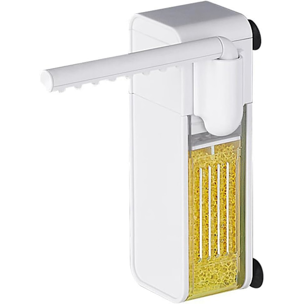 Akvariumfilter, Inbyggd Filterpump för Små Akvarier, Tyst, Vågmaker, Luftpump (250L/H, 3.5W)
