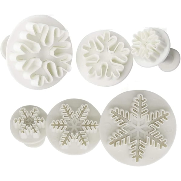 For Kakepynt Fondant Cookie Cutter Cupcake Dekorering Fondant Form Snøflak Kakepynt Verktøy for Babyshower Fest Bryllup Bursdag For -