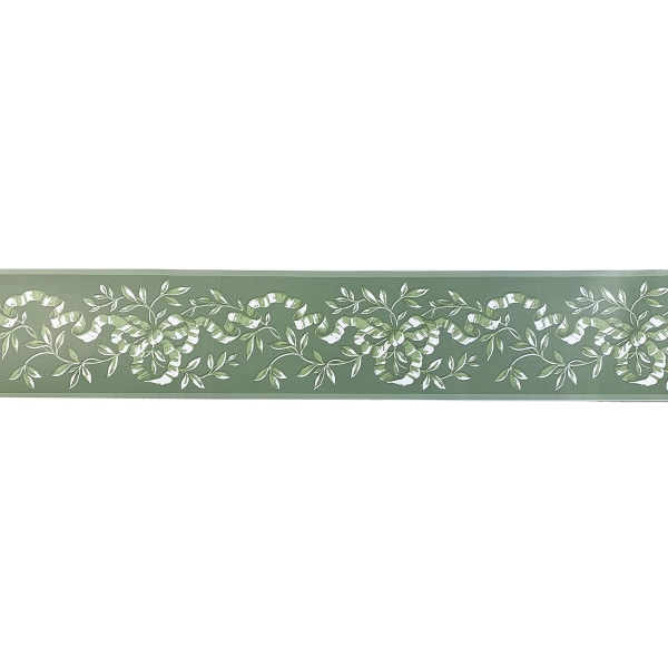 Tapet Border Peel Stick Home, 4 tommer x 32,8 fot (grønn)