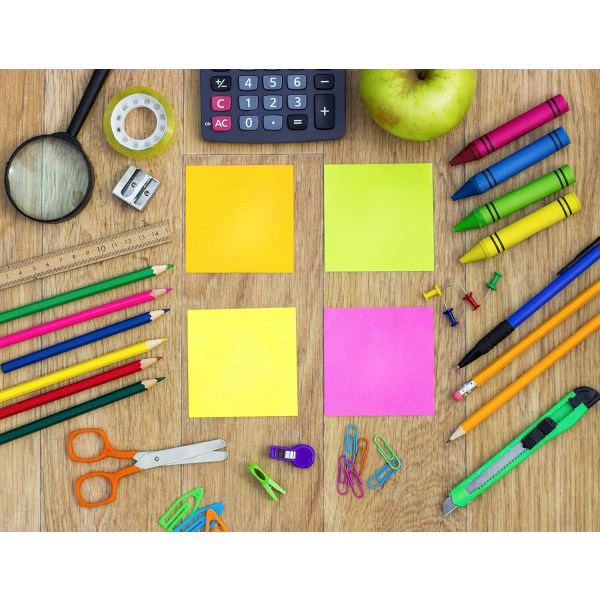400 Bright Sticky Notes 76x76mm (3"x3") 4 puder af 100 ark - Farverige memo-sedler i gul, pink, orange, grøn eller fersken - notetagning, Re Neon | 4 Pads Pastel | 4 Pads