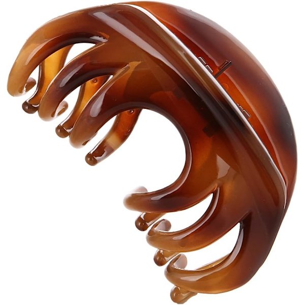 Sklisikre store krystallplast blekksprut klips hårklype banan klips for kvinner Light brown