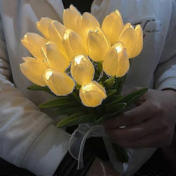 Tulipaner Kunstige Blomster Med LED Lys