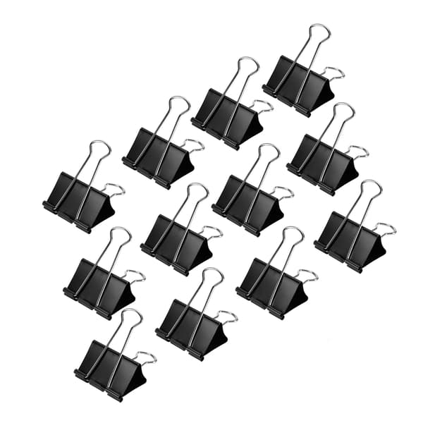 Amazon Basic Slitesterke permer, kontorbruk, 144 permer (12-pakning med 12), små, 1,9 cm, svart