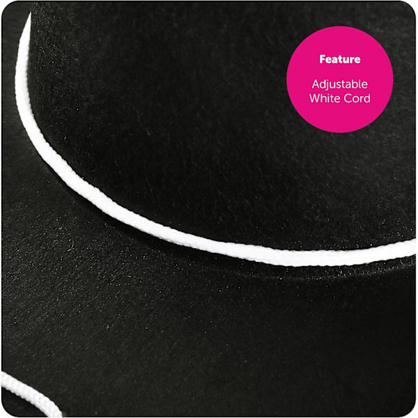Svart cowboyhatt for barn - Tilbehør til cowboy- og cowgirlhatter - Perfekt for fester med tema fra ville vesten og cowboy, verdens bokdag eller andre utkledningsfester Black Pack of 12