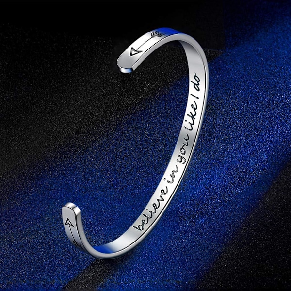 Vänskapsarmband för kvinnor - Inspirerande vänskapspresenter till bästa vän, motiverande manschettarmband för systrar, mamma, lärare, presenter 1Believe in you like I do