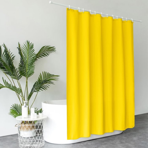 PEVA Duschdraperi - Vattenavvisande, Mögelresistent, 180x180cm, Skenor, Ultratunn, Fjäderlätt Dusch, Bad, Enfärgad Starka Färger