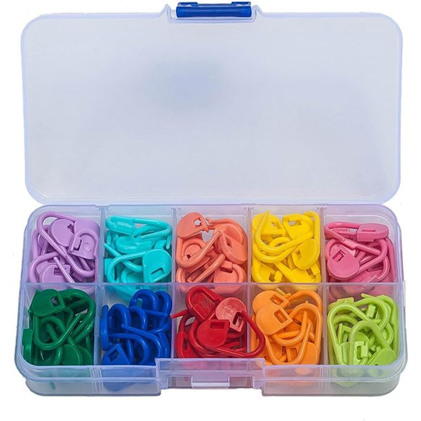 120 st markörer virkning stickning med fack box söm nål klämma 10 färger (låda paket) Box Package