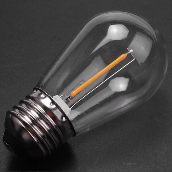 15-pack 3V LED S14 Ersättningslampor Splittersäkra Utomhus Solcellslinga Varmvitt