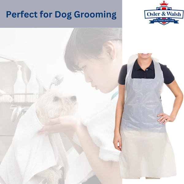 Osler & Walsh Premium engangsforklæder til kvinder og mænd (hvid, 1000 pakke), 700mm x 1170mm polyethylenforklæder til voksne, 16 mikron fladt pakket White 1000 Aprons