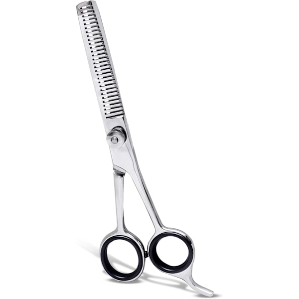 Tunnande saxar för hår 6,5 tum Frisörsaxar för hårklippning, texturering och styling - Rostfritt stål Silver 1 Count (Pack of 1)