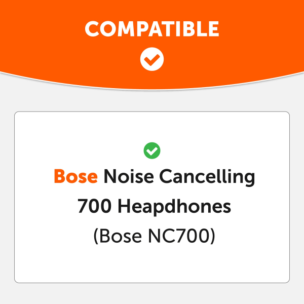Oppgraderte erstatningsøreputer for Bose 700 støyreduserende hodetelefoner (NC700) - Mykere PU-skinn (svart)