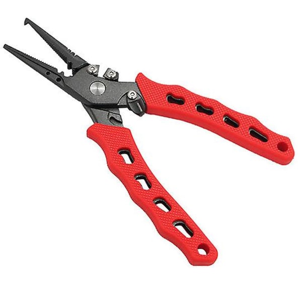 Fiske Tang, Saltvandsbestandig Krogfjerner, Split Ring Tang, Fiske Tang Med Skede Og Lanyard, Rustfrit Stål Fiskeværktøj 1stk Rød
