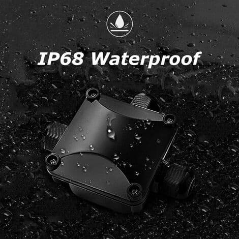 Junction Boxes, 5 pcs Junction Boxes IP68 3-way Waterproof Connector Outdoor Electrical Junction Boxes 0.75-2.5mm or 5-10mm