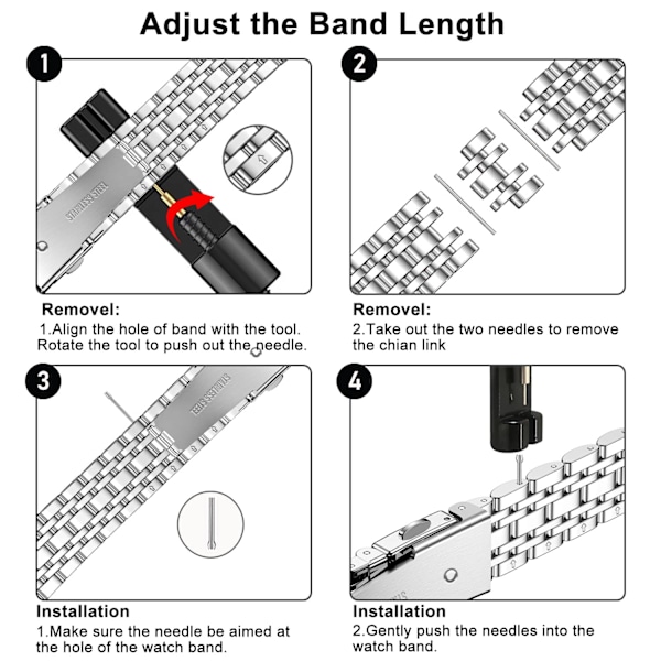 Ultratunt metallarmband kompatibelt med Apple Watch-armband 49mm 46mm 45mm 44mm 42mm (Series 3/2/1), Elegant länkarmband i rostfritt stål, (Silver) 42/44/45/49mm