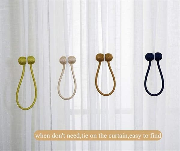 Magnetic Curtain Tiebacks, Clips, Curtain Buckles, Holders, Binding Webbing, 2 Pieces for Decorative Home Account