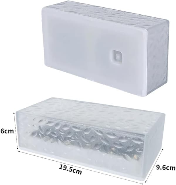 Waterproof Outdoor Solar Light - 0.5W IP44 - 19.6*9.9*6.3 cm - Solar Landscape Ice Cube Light - Warm White