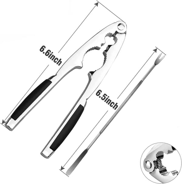 1 Piece Walnut Cracker, Walnut Opener, Stainless Steel Nutcracker, Manual Metal Nutcracker, Multifunctional Kitchen Utensils