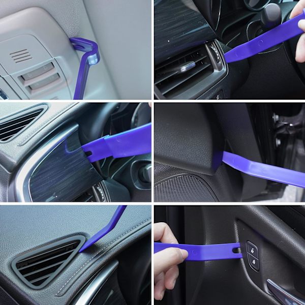 14PCS Bil Auto Trim Demontering Kits, Verktygssatser för Bilradio Dörr Instrumentbräda Installation, Plast Pry Verktyg, Bilpanel Dash Interiör Tillbehör #7 14pcs Blue