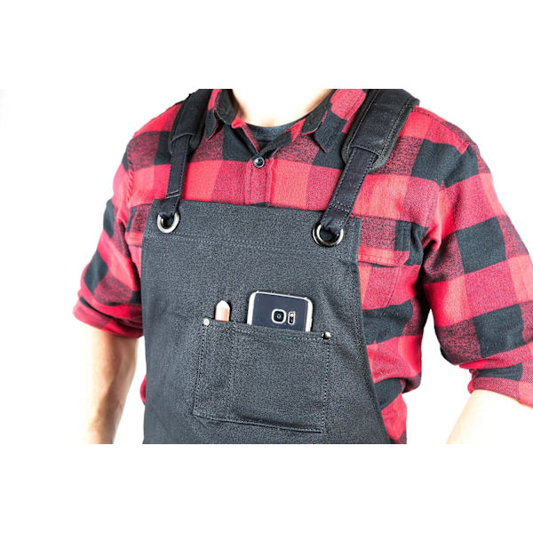 oods Heavy Duty Vaxad Canvas Förkläde Black  Deluxe Edition Adjusts: M to XXL