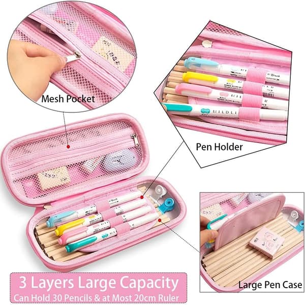 Pencil case, storage bag pen holder, for school students large capacity storage box student desk box