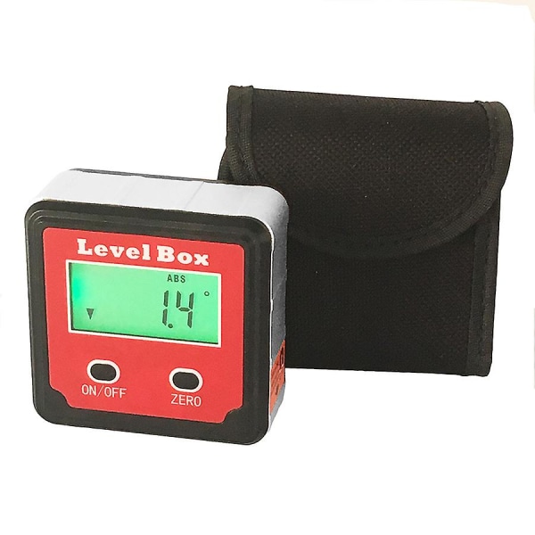 Digital Vattenpass Box Aluminium Vinkelmätare Nivåmätare Fasadmätare Lutningsmätare Med Hållfunktion Bakgrundsbelysning Och Magnetisk Bas (med Hållfunktion)