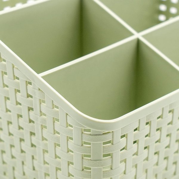 Oppbevaringskurv, Kosmetikkboks Organizer, Plast Oppbevaringsboks Skrivebord 5 Rutenett Under-rutenett Oppbevaringsboks Multifunksjonell Oppbevaring for Skrivebord Kontor Soverom C Green 5 Grid