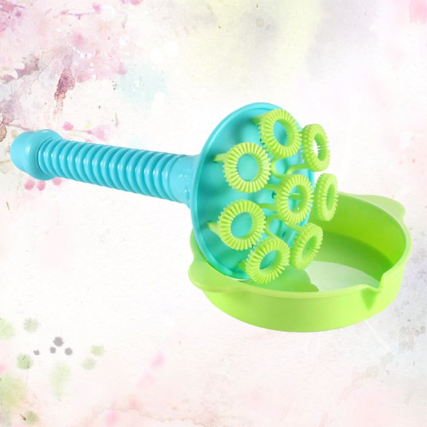 Bubbelblåsare Blåsbubbelverktyg Bubbelmaskin Leksaker Bubbelstavar Set med med bricka Roliga Sommarleksaker för Barn, Flickor och Pojkar Blue