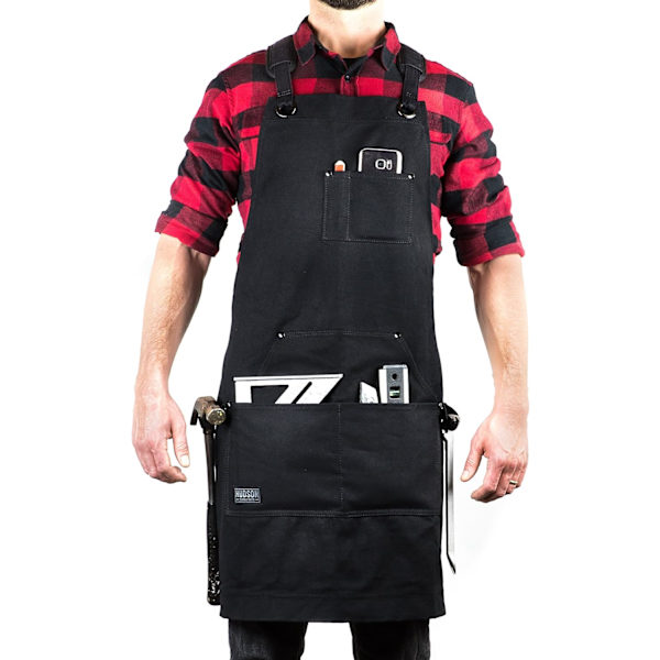 oods Heavy Duty Vaxad Canvas Förkläde Black  Deluxe Edition Adjusts: M to XXL