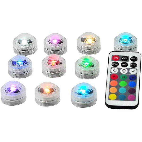 Upotettavat LED-valot kaukosäätimellä vedenpitävällä liekettömällä LED-teevalolla kynttilä timantin muotoinen valkoinen lämmin valkoinen RGB