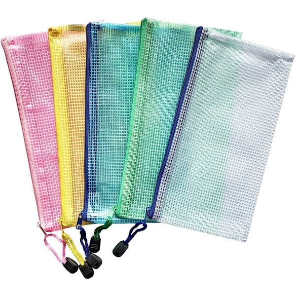 er File Zipper Bags Plastfickor Mapp Extra Tjock 10PCS (A6 Zip Bag) A610PCS