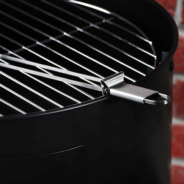 6x Premium Grillspyd med Håndtak, 430 Rustfritt Stål Dobbelt Grillspyd, Kebabspyd med Dobbel Tines (06x Dobbelt Spyd Med Slider)