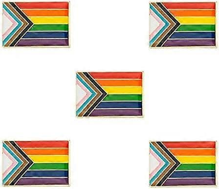 Förpackning med 5 Progress Pride Slagstift Broscher Pins Flagga märke Brosch Märken (Progress Pride)