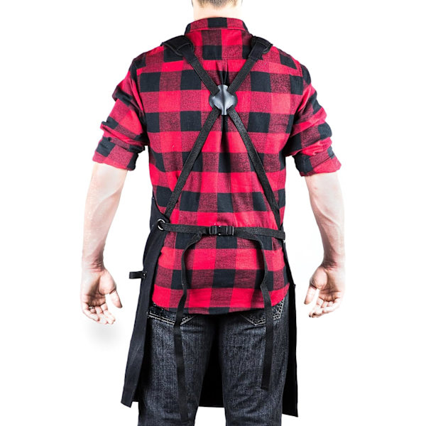 oods Heavy Duty Vaxad Canvas Förkläde Black  Deluxe Edition Adjusts: M to XXL