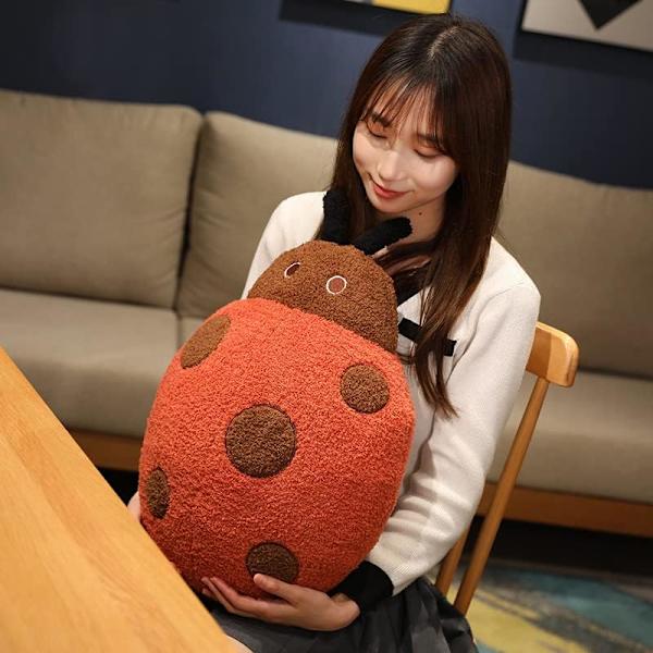 Suloinen tyynypehmoleppäkerttu täytetty eläinpehmolelu leppäkerttupehmolelu lelut Kawaii pehmeä leppäkerttu tyyny halaus täytetty leppäkerttu lahja lapsille Ladybug