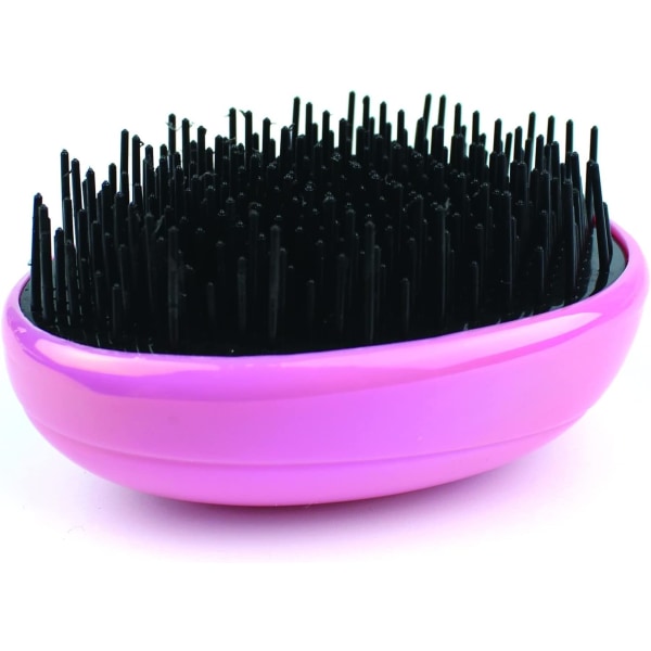 Wet Detangler Hair Brush, Detangling Hair Extension Brush til hår Kvinder, piger og børns mini kompakt hårbørste kam (farverig pink) Colorful Pink