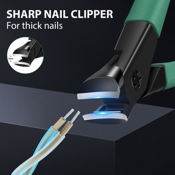 Nail Clippers for Thick Nails Start Makers Toenail Clippers Wide Jaw Nail Cutter Heavy Duty Nail Clipper Sharp Curved Toe Nail Clippers for Men