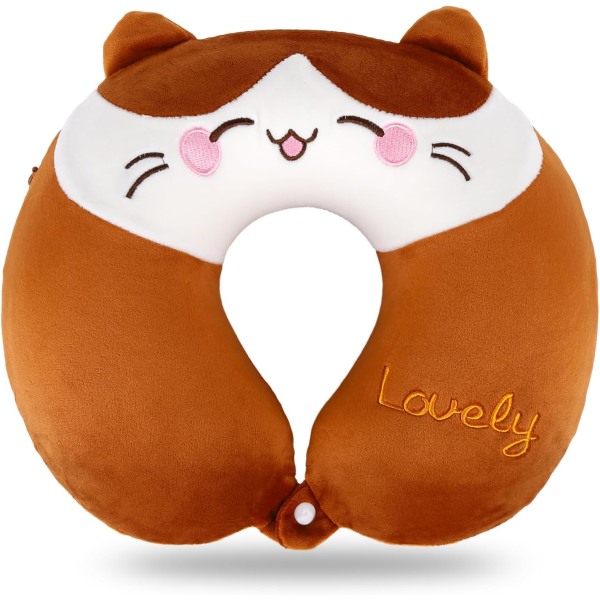 Pute Cartoon Dyre Nakkestøtte Pute 30 * 30cm Memory Foam Nakkepute U-formet Elastisk Barn Reisepute Bærbar U-formet Pude for I 30*30cm
