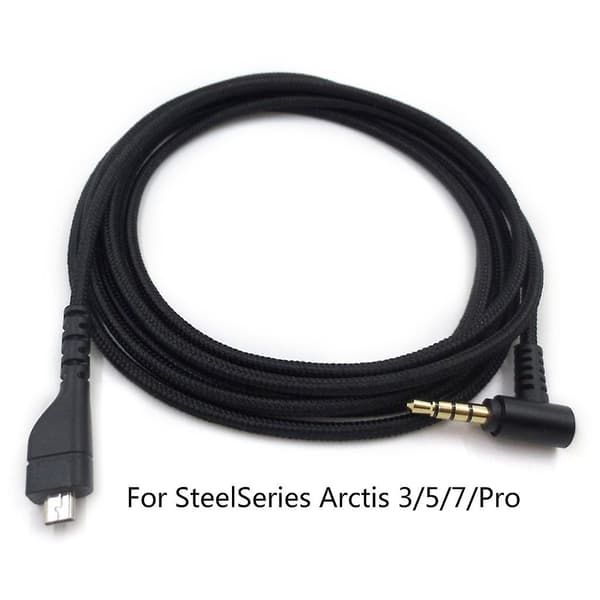 200 cm langt anti-aging kabel til Arctis 3/5/7/Pro gaming-hovedtelefoner