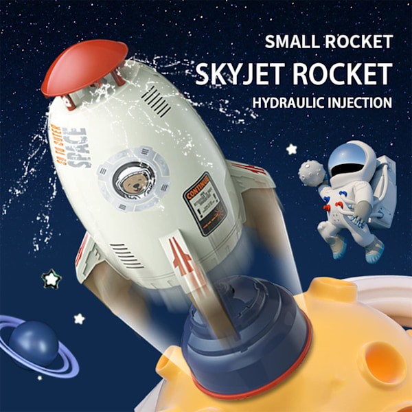 Raket Sprinklere Legetøj Vand Sprøjt Raket Udendørs Vandleg til Børn RocketSummer Have Græsplæner Vandlegetøj Spray til Børn 3 År og Derover (Grå)