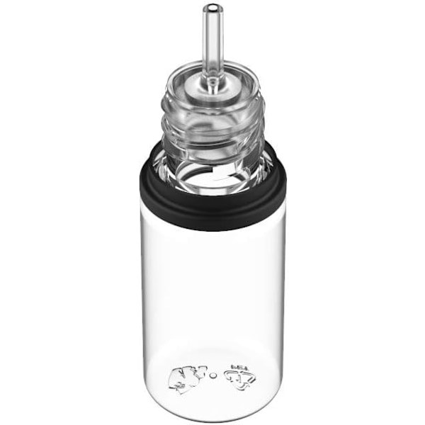 V3 10ml PET Plast Enhörningsflaskor för vätskor - Tomma droppflaskor - 20x 10ml (Klar flaska med svart lock) Clear Bottle With Black Cap