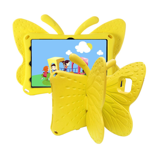 Butterfly Samsung Galaxy Tab A8 Fodral 10,5 Tum X200 X205 2021, Barnvänligt, Eva Mjukt Skummaterial, Tjocka Fyra Hörn, Kameraskydd, Stötsäkert